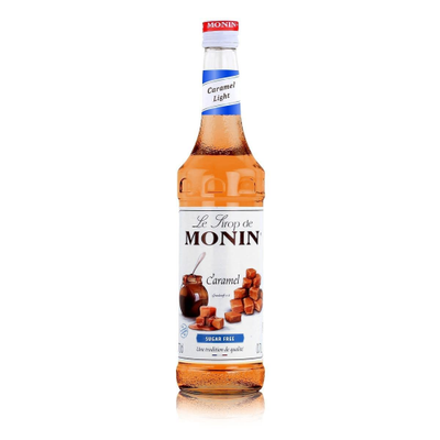 Monin Caramel Light Sugar-Free Syrup 700ml Low-Calorie Caramel Flavouring