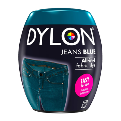 Dylon Washing Machine Fabric Dye Capsules Blue Denim 350g