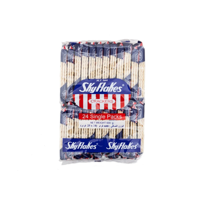 Sky Flakes Crackers 24x25g (600g) Light Crispy Snack Individual Packs