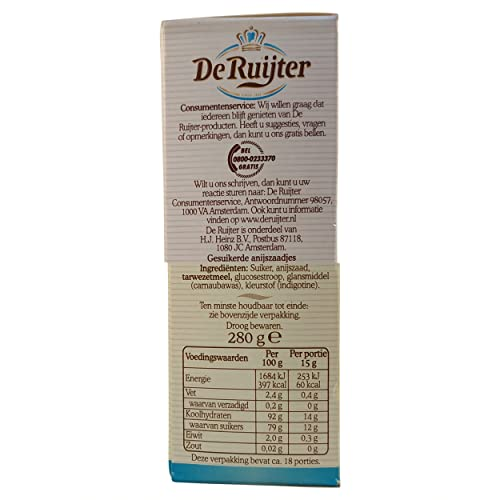 De Ruijter Muisjes Blue & White Aniseed Sprinkles 280g Dutch Tradition