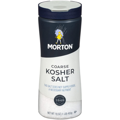 Morton Coarse Kosher Salt 453g Pure Seasoning for Cooking and Brining