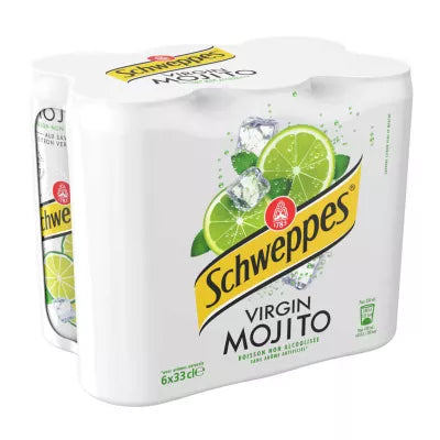 Schweppes Virgin Mojito Sparkling Drink 330ml Pack of 6