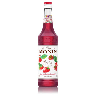 Monin Strawberry Syrup 700ml for Cocktails, Coffee & Desserts
