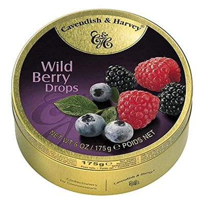 Cavendish & Harvey Wild Berry Candies Fruit-Flavoured Hard Sweets in a Tin