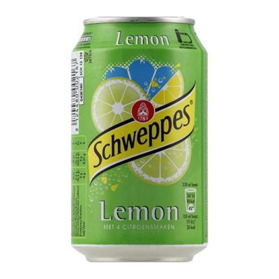 Schweppes Lemon Sparkling Drink 330ml Cans Pack of 24