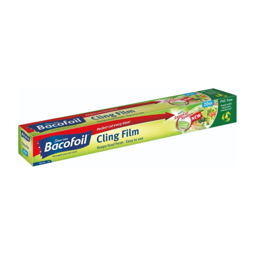Bacofoil Non-PVC Cling Film 325mm x 20m Food Safe Kitchen Wrap