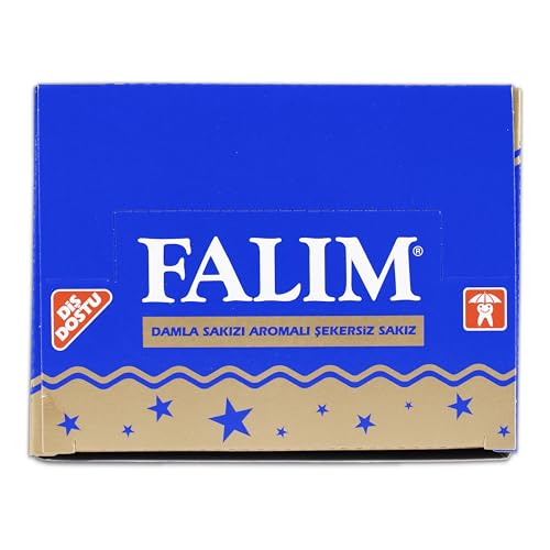Falim Damla Flavour Chewing Gum 100 Pieces Box Long-Lasting