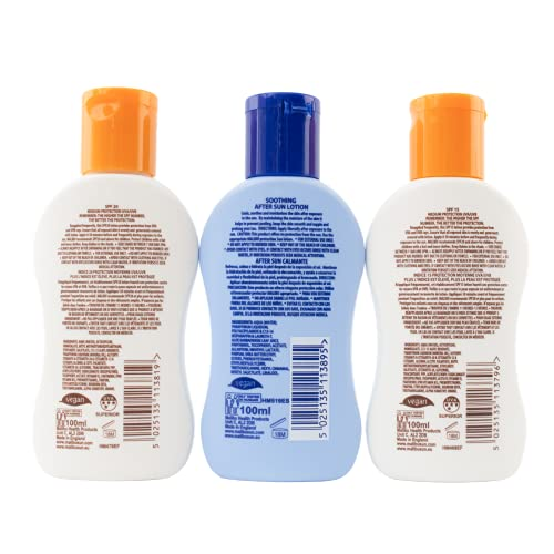 Malibu Sun Care Travel Pack 3 Products SPF15 SPF20 After Sun