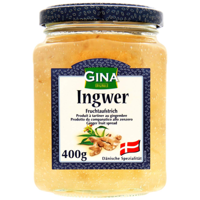 GINA Ginger Fruit Spread 400g Spiced Ginger Jam for Toast and Baking