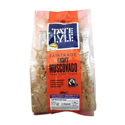 Tate & Lyle Fairtrade Light Muscovado Sugar 500g Unrefined Cane Sugar