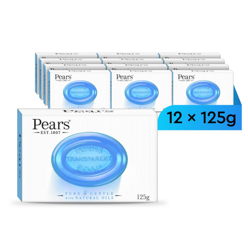 Pears Mint Blue Bar Soap 12x125g Multipack Refreshing Gentle Cleanser