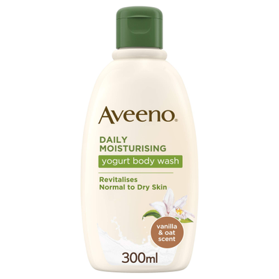 Aveeno Daily Moisturising Yoghurt Shower Gel 300ml Vanilla and Oat Fragrance