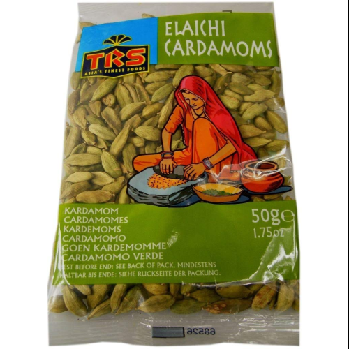 TRS Green Cardamom Pods 50g Aromatic Indian Spice for Cooking & Baking