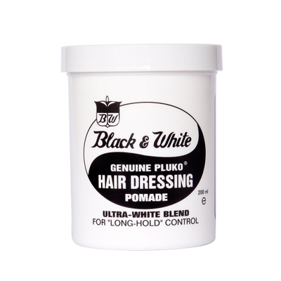 Pluko Black & White Hair Dressing Pomade 200ml Firm Hold