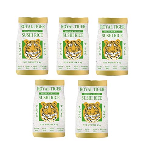 Royal Tiger Sushi & Risotto Rice Short Grain 5x1kg (5kg) from Portugal