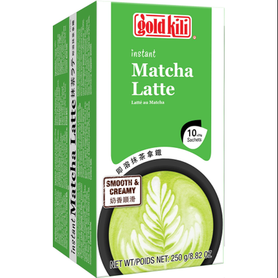 Gold Kili Instant Matcha Latte 10 x 25g Creamy Green Tea Sachets