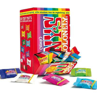 Tony's Chocolonely Tiny's Assorted Chocolate Mix 900g Fairtrade Bulk Pack