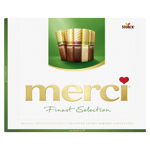 Merci Green Chocolate Selection Assorted Milk Dark Hazelnut Chocolates 250g Gift