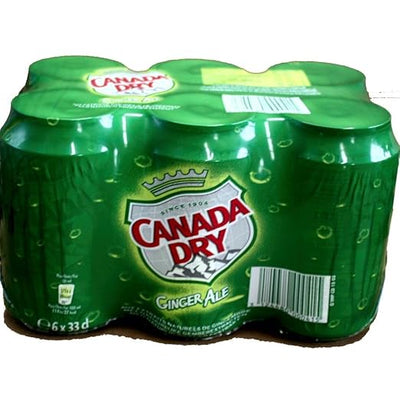 Canada Dry Ginger Ale 330ml Cans Pack of 6