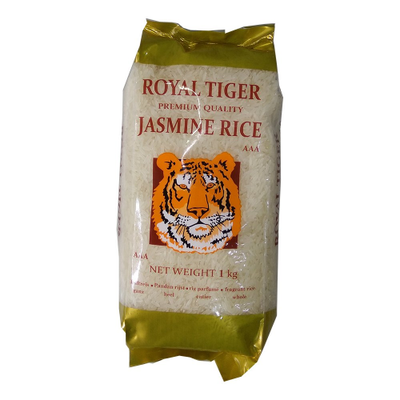 Royal Tiger Jasmine Rice 1kg Fragrant Long Grain Thai Rice