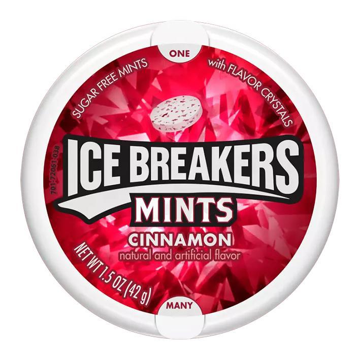 Ice Breakers Cinnamon Mints 42g Intense Cinnamon Flavour Breath Mints