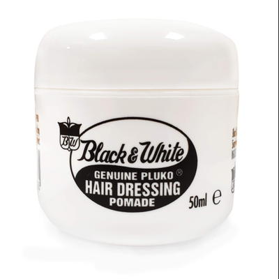 Black and White Original Hair Dressing Pomade 50ml Strong Hold Glossy Finish