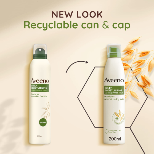 Aveeno After Shower Body Spray Moisturizer with Natural Oat Extract