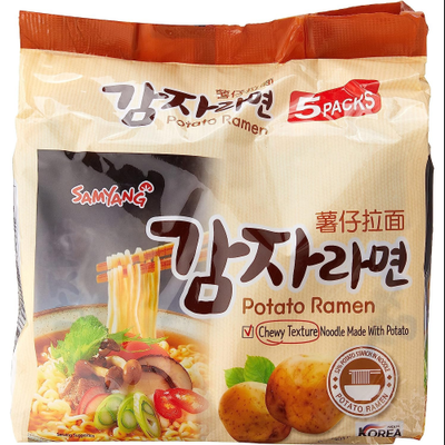 Samyang Potato Ramen Instant Noodles 5x120g Savory Broth