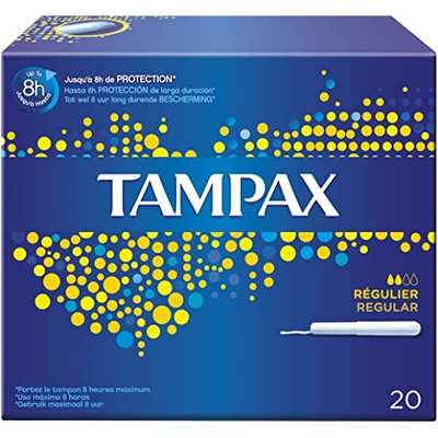 Tampax Regular Tampons 20-Count LeakGuard Protection Moderate Flow