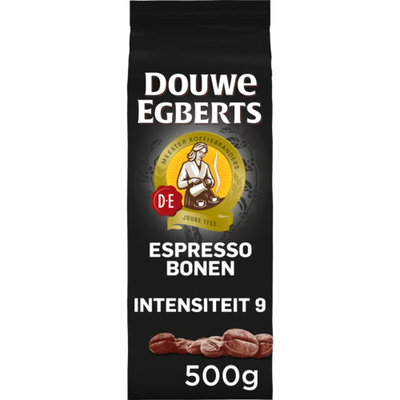 Douwe Egberts Espresso Black Coffee Beans Intensity 9 500g Dark Roast