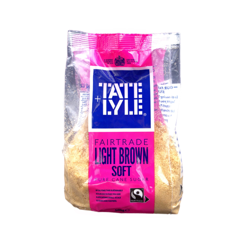 Tate & Lyle Fairtrade Light Brown Soft Sugar 500g x1 - Ideal for Baking & Cooking