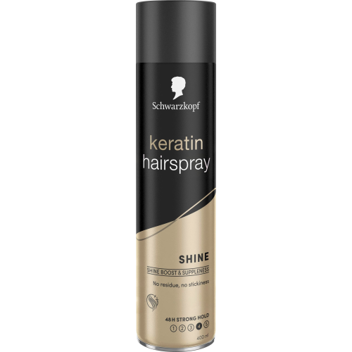 Schwarzkopf Styling Keratin Hair Spray 400ml – Long-Lasting Hold, Shine & Frizz Control