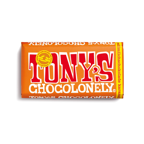 Tony's Chocolonely Milk Chocolate Caramel Sea Salt Bar 180g Fairtrade