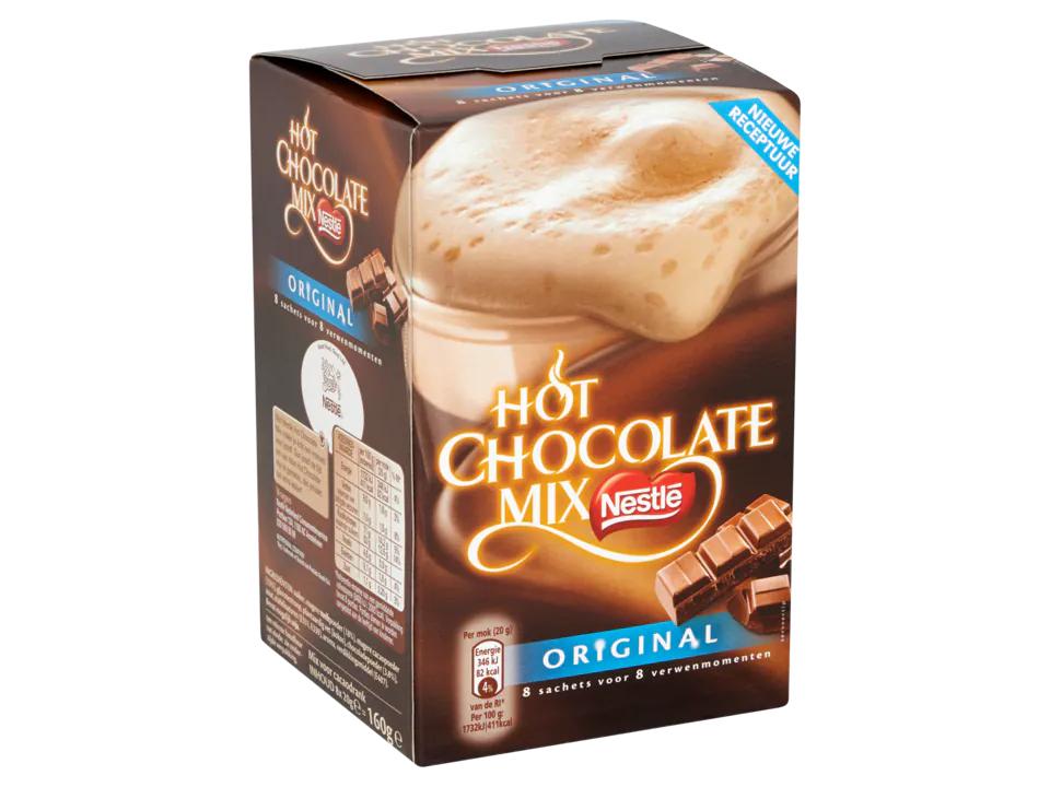 Nestlé Hot Chocolate Mix Original 8 x 25g Individual Sachets Rich Cocoa