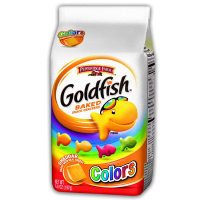 Pepperidge Farm Goldfish Colors Rainbow Crackers 187g Baked Cheddar