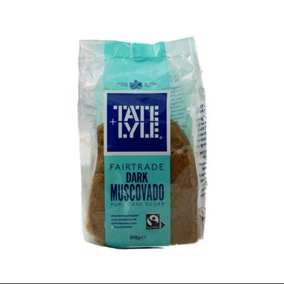 Tate & Lyle Dark Muscovado Sugar 500g Unrefined Rich Molasses Baking Sugar