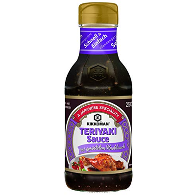 Kikkoman Teriyaki Roasted Garlic Sauce 250ml Marinade and Glaze