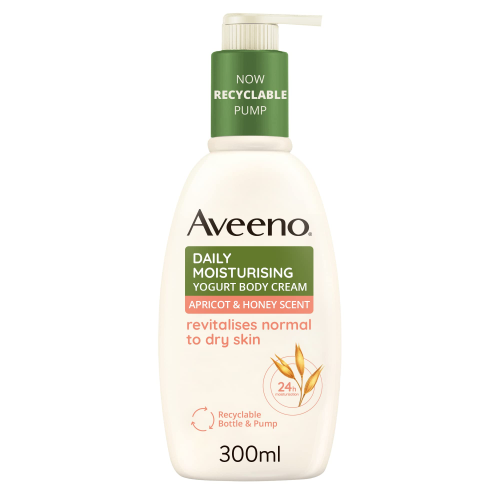 Aveeno Daily Moisturising Yogurt Body Cream Apricot and Honey 300ml x1