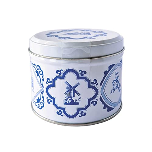 Daelmans Stroopwafels in Delft Blue Tin 230g 8-Pack Dutch Gift Tin