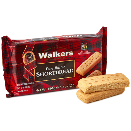 Classic Walkers Shortbread Fingers 160g - Pure Butter, Authentic Scottish Recipe