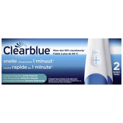 Clearblue Rapid Detection Pregnancy Test 2 Pack Results in 1 Minute