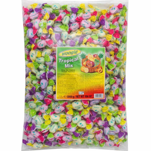 Woogie Tropical Mix Bonbons 3kg Bulk Assorted Fruit-Flavoured Sweets
