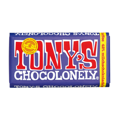 Tony's Chocolonely Dark Milk Pretzel Toffee Chocolate Bar 180g Fairtrade