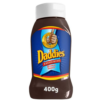Daddies Brown Sauce Squeezy Bottle 400g Tangy British Condiment