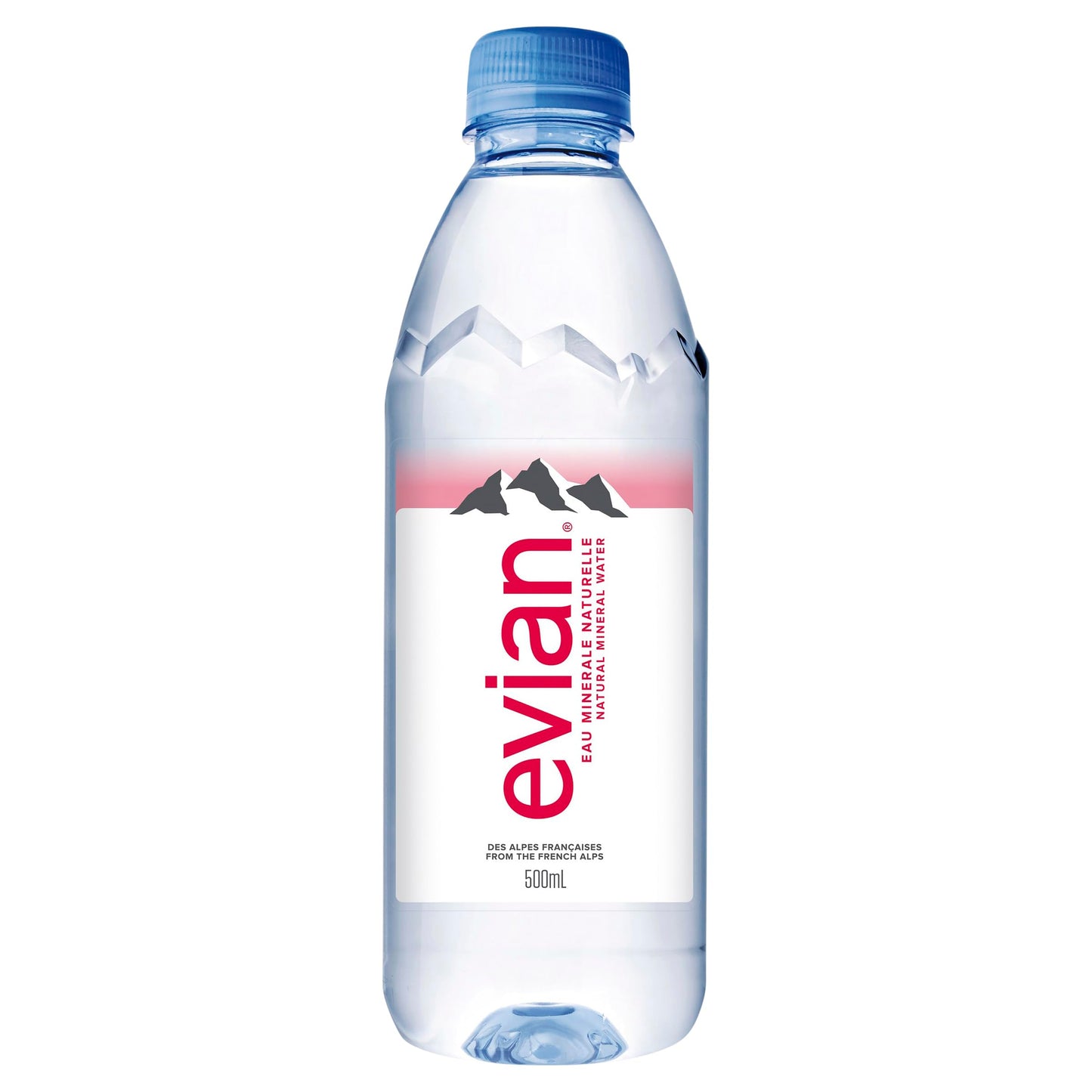 Evian Natural Mineral Water 24x500ml PET Bottles French Alps
