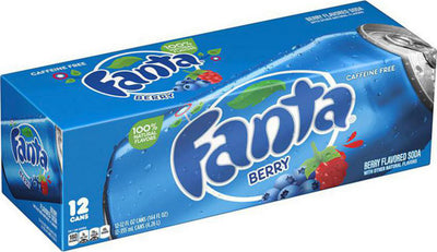 Fanta Berry Soda 355ml Cans 12-Pack Sweet Carbonated Berry Drink