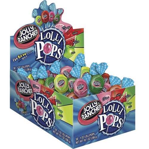 Jolly Rancher Lollipops Variety Pack 50 Pieces Individually Wrapped Fruity Flavors