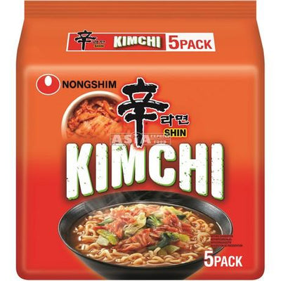 Nongshim Kimchi Instant Noodles 5 x 120g Spicy Korean Noodle Soup