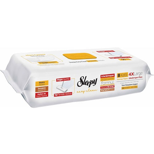 Sleepy Easy Clean Arabic Soap Floor Cleaning Cloths 50 Sheets Mop Compatible