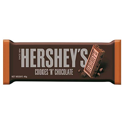 Hershey's Cookies 'n' Chocolate Bar 40g Milk Chocolate with Cookie Pieces